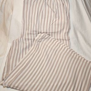 Torrid Beige and White Striped Pants